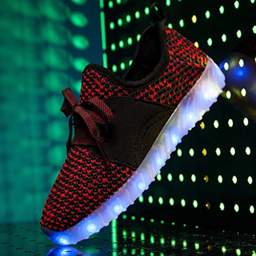 image for MIS1950s Boys & Girls & Kids & Toddlers LED Light Up Shoes Flashing Sn