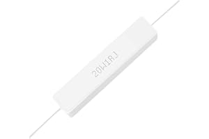 Chanzon 10pcs 20W Cement Resistor 1 Ω ohm ±5% Tolerance Wirewound Induction 1R