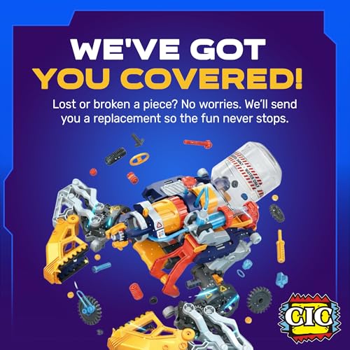 Mega Cyborg 5 Water Blaster STEM Toy | Hydraulic Cyborg Hand with 5 Modes | Battery-Free STEM Engineering Toys for Kids and Teens | Gifts for Kids Age 10 and Up | Bilingual Manual | 181 Pieces