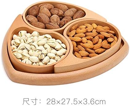 ZZSIccc Caja de Frutos Secos Bandeja De Nueces para El Hogar Europeo con Tapa Caja De