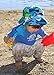 Toddler Boys Quick Dry Sun Protection Hat 50 UPF, Drawstring Adjustable, Stay-On (M: 6-18m, Blue Shark)