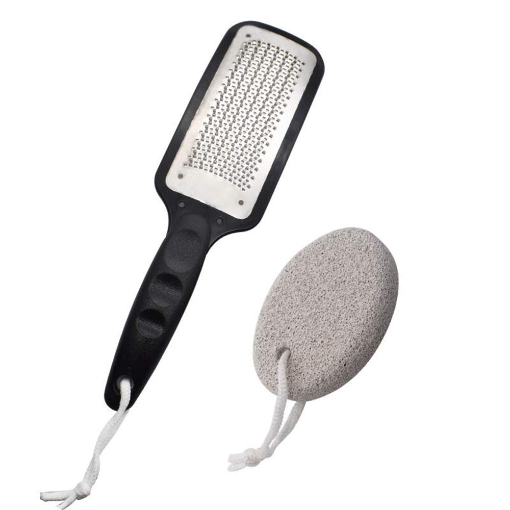 Extra Large Foot Rasp Foot File with Pumice Stone for Feet, Callus Remover, Foot Scrubber, Pedicure Kit Made From Stainless Steel, Use File on Wet or Dry Feet : Beauty