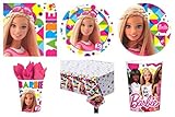 Barbie Party Supplies Standard Kit for 16 *Free Gift*