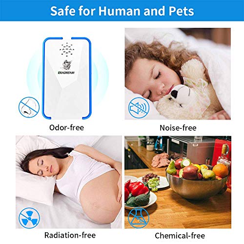 Eradream Electronic Ultrasonic Pest Repeller,Pest Control Repellent Plug in,Pest Reject Insects Defender for Ants Mosquitoes Mice Spiders Rats Bugs Roaches Rodent Non-Toxic(2 Pack)
