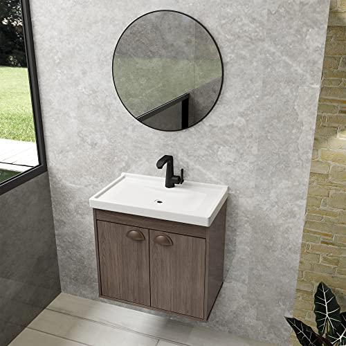 RIVERZZA Gabinete Armario para Banheiro 100% MDF com Cuba - Siena Munique 50cm
