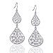Zhenhui Luxury Elegant Vintage Style Jewelry Filigree Vine Double Drop Chandelier Earrings 5 Colors Fashion Accessories