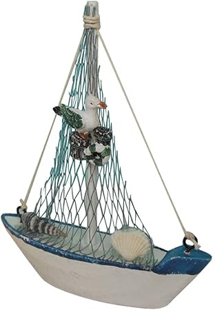 Yardwe Voilier Modele Decoration Bateau Ornement Mediterranee
