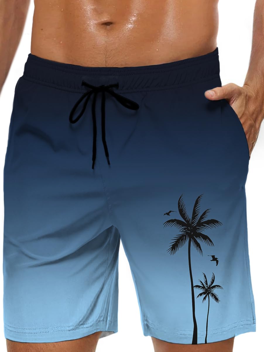 Photo 1 of Men's Swim Trunks Hawaiian Bathing Mesh Lining Suit Swimsuits Beach Shorts with Pockets
