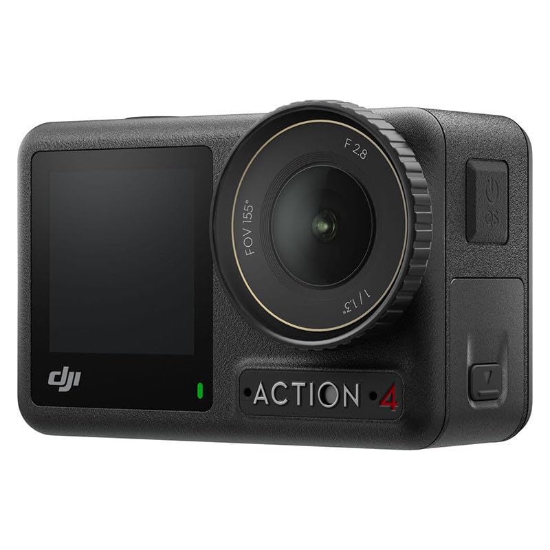 DJI Osmo Action 4 Adventure Combo, 4K/120fps Waterproof Action Camera with a 1/1.3-Inch Sensor, 10-bit & D-Log M Color Performance, Up to 7.5 h with 3 Batteries, Outdoor Camera for Travel, Biking