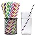 Tomnk 225pcs, Paper Straws for drinking, Multi-Color Biodegradable Paper Straws, Rainbow Straws paper, for Bridal Showers, Cake Pop Sticks, Parties Weddings