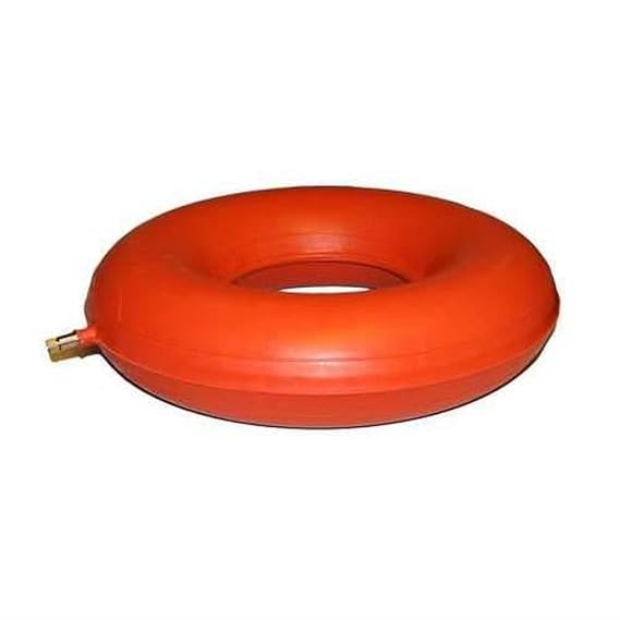 Sitzring Gummi aufblasbar- 40 cm Durchmesser - rot/orange - Sitzkissen gegen Beschwerden bei Dekubitus, Hämorrhoiden, Rückens