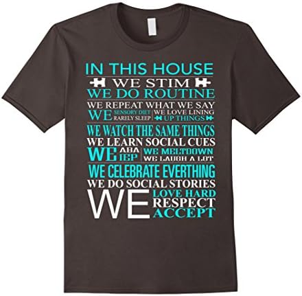 Mens We Stim Routine Love Hard Respect Autism Awareness Tshirt XL Asphalt