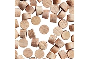 WidgetCo 3/8" Oak Wood Plugs, Face Grain, Woodworking Plugs, Can Be Sanded, Stained, or Painted (Qty 100)