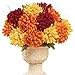 Collections Etc Autumn Multicolored Faux Mum Bushes - Set of 3