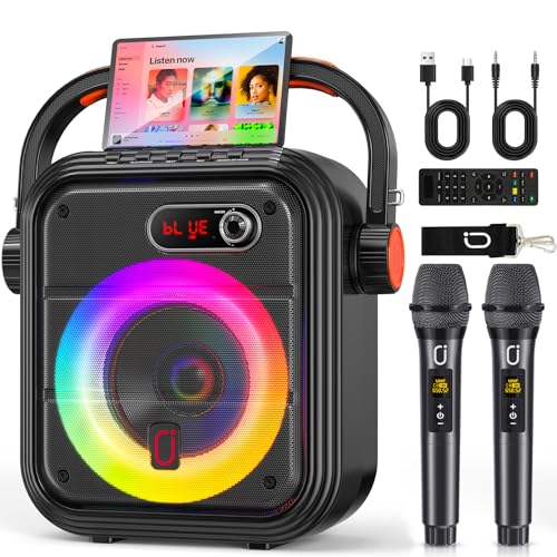 JYX Karaoke Machine with 2 Wireless Microphones