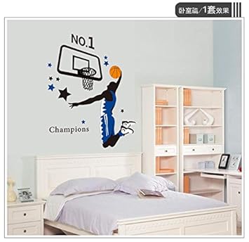 Pegatinas de pared para jugadores de baloncesto Slam Dunk Grandes ...