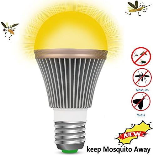 OSIDU Mosquitoes Repellent Light - LED Bug Light Bulb Outdoor Mosquitoes Flies Bugs Repellent Porch Light Bulb Indoor LED Warm Lamp Home Pest Control for Garden Patio Deck Lawn Farm E26 E27 110V 5W