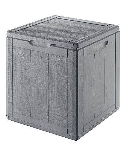 Hervorragende wetterfeste Outdoor-Aufbewahrungsbox für den Garten, grau, klein
