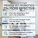 Miracle Vet Probiotic Supplement for Dogs. 20X More Effective. 2 Billion Live CFU Guaranteed. Can Survive Stomach Acids & Bile. Improves Skin & Coat (Contains Wild Alaskan Salmon Oil)