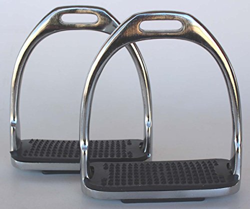 CHALLENGER Horse Saddle English Youth 4-1/2″ Wide Lightweight Aluminum Fillis Stirrups 51117Y