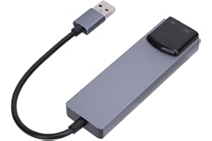 Wisoqu External Sound Card, 5.1 7.1 Channel USB Sound Adapter with CM6206LX Noise Reduction Chip, for 98 ME 2000 XP 7 8 Vista