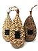 Lantern Hill Set of 3 Hand Woven Teardrop Shaped Small Hanging Birdhouses