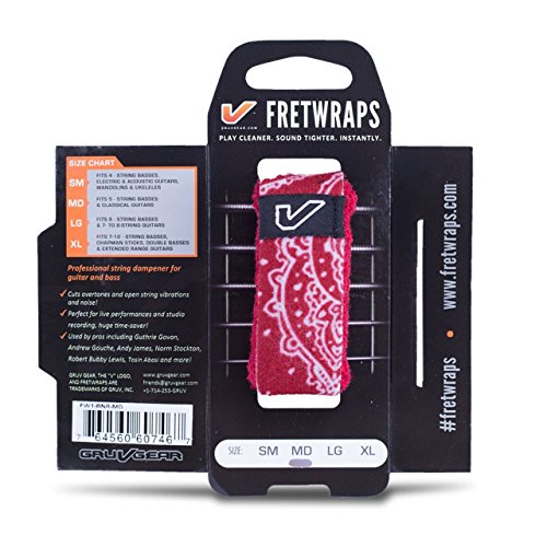 Gruv Gear Bandana FretWraps , Small, Red