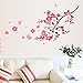 Wall StickersSFE- PVC Room Peach Blossom Flower Butterfly Fashion Wall Stickers Art Decals Decor Mural (Pink)