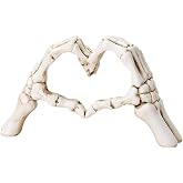 Gothic Skeleton Heart Hands Sculpture 6.3