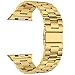 Valuebuybuy Stainless Steel Metal Clasp Buckle Wrist Strap for Apple Watch - Gold/42mm