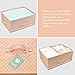 iwill CREATE PRO Folding Lidded Clothing Storage Organizer Box with Removable Divider Board, Collapsible Storage Basket for Closet, Cute Color for Girls, Peachy