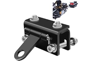 Snowmobile Bumper Hitch Hook, Heavy-Duty Carbon Steel Trailer Towing Mount, Adjustable Snow Sled Traction Kit Compatible with