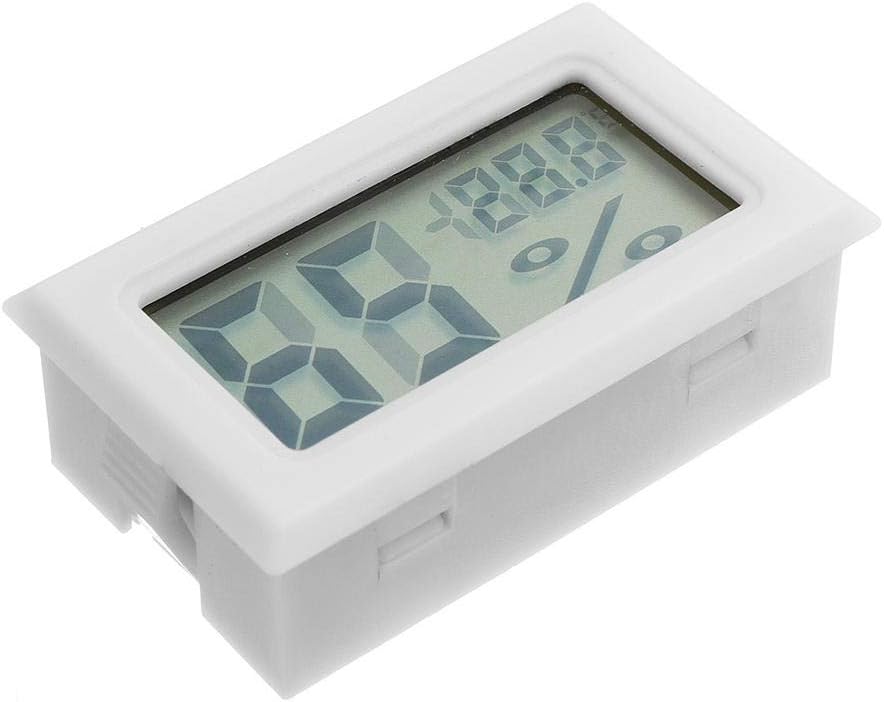 Junww Test module, 3Pcs Mini Digital LCD Digital Hygrometer Thermometer Fridge Freezer Temperature Humidity Meter White Component