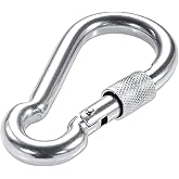 PROND Locking Carabiners, Heavy Duty Carabiner, 316 Stainless Steel Screw Lock Carabiner Hooks