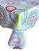 Whimsy Circle Contemporary Print Indoor/Outdoor Vinyl Flannel Backed Tablecloth - 60 x 102 Oblong/Rectangular - Cooltone