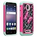 Alcatel OneTouch Pixi Bond/Pixi Avion 4G LTE/Dawn/Streak/Ideal/Acquire Case, SOGA [Jewel Gem Series] Diamond Bling Protective Case - Pink Butterfly/Teal