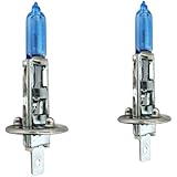 Xenon Replacement Bulbs, Transer 2pcs 12V Xenon Bright H1 55W 6000K Gas Halogen Headlight Lamp Bulbs, White Light (Blue)