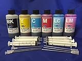 Ink refill set for CIS CISS INK SYSTEM or refillable cartridges For Epson Stylus 1400 Artisan 1430 #79+ free 6 syringes/ needles obfc