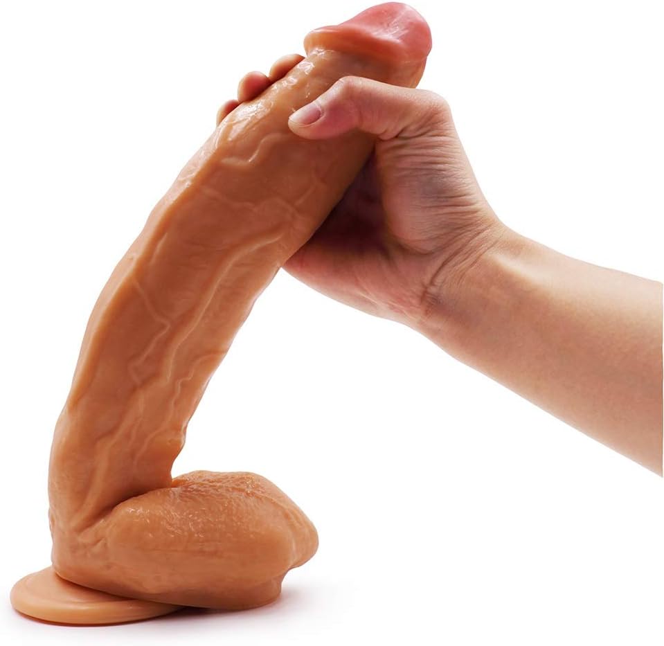 UsmanCR3 Lěsbìǎn Cǒuplě Strǎpǒn, Huge Thick Realistic Suction Cup Waterproof Hand-Free Play For Women Relieves Stress | Long：30cm，diameter：5.8cm