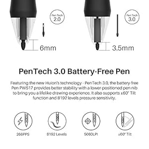 HUION Kamvas 13 Tavoletta Grafica con Schermo Compatibile con Android, Funzione di Inclinazione di ±60° Stilo Senza… - immagine 4
