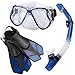 Zentouch Snorkel Set, Diving Mask with Easy Ajustable Strap 180° Panoramic View and Free Breathing Best Anti-Fog Anti-Leak Snorkel Mask for Adults and Kids