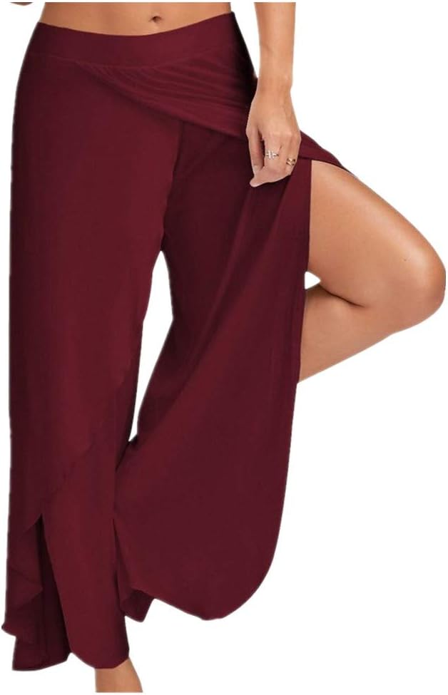 LULUXIAOPU Women's Sports Fitness Yoga Pants Wide Leg Pants