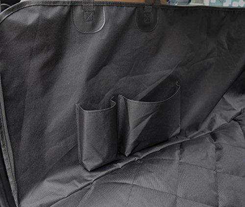 MOKOQI Pet Car Seat Cover with Side Flaps, Universal Waterproof Dog Back Soft Seat Covers Hammock Cat Car Bench Non-Slip Protector for Trucks SUV Car Family Travel - Thumbnail 7