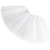 Womens Adult Sparkle Elastic 3 Layered Tulle Tutu Skirt