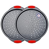 Pizza Tray – 2 Round with Silicone Handles