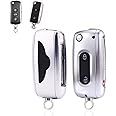 JanneChou Premium Aluminum Metal Key Fob Case Cover Holder Shell for Bentley Continental GT GTC Mulsanne With Metal Key Ring Accessories