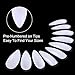 ECBASKET 500pcs Stiletto Fake Nails Claw Artificial Nail Tips 10 Sizes White Full Coverage False Nails for Halloween with Bag