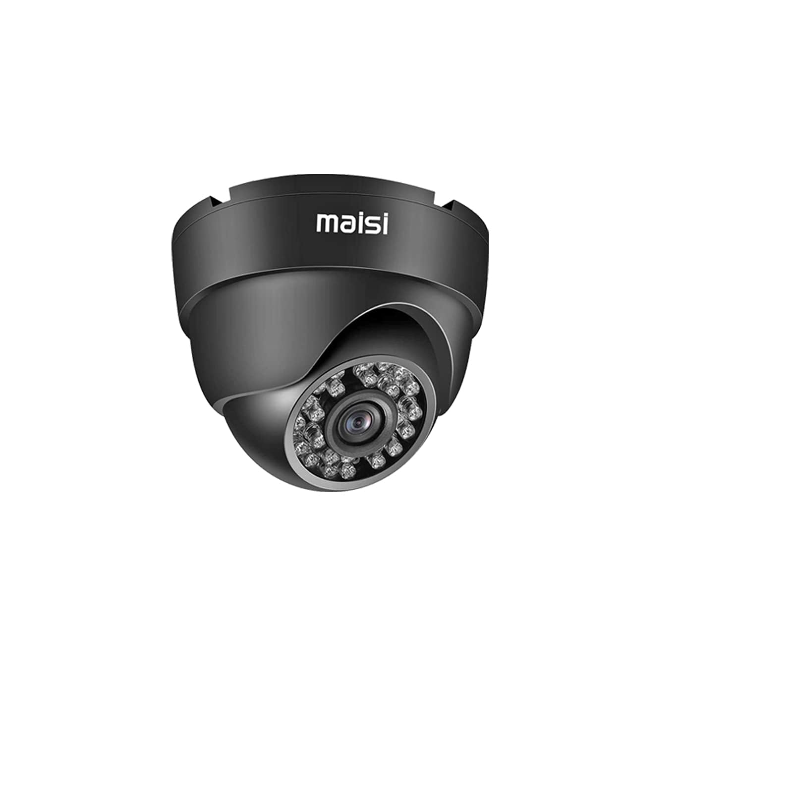 maisi 2MP HD CCTV Security Dome Camera AHD 1920x1080p Pixels, Plastic Housing, Add-on Wired Cam for DVR Video Surveillance System, Indoor Use Only