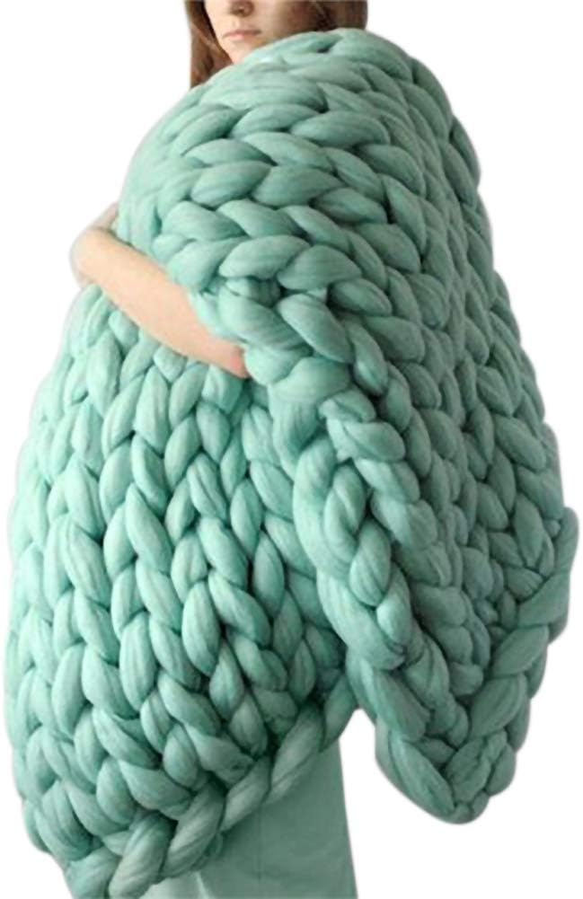Big Chunky Yarn Knit Blankets Handmade Knitting Throw Blanket for Couch Sofa Chair Home Decoration Super Large Soft Warm Pet Bed Chair Mat Rug