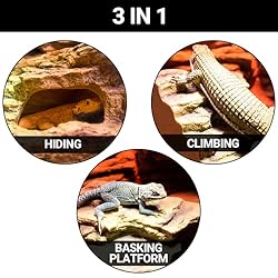 Reptile Hideout Cave Climbing Ramp Basking Platform